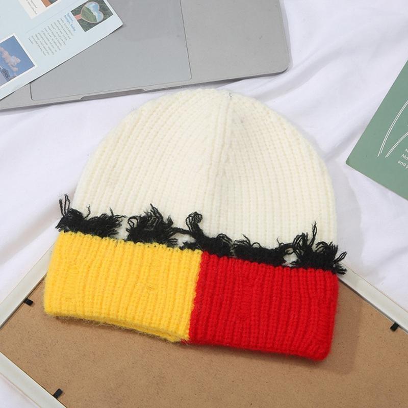 Korean Version Color Matching  - Beanie Cuffed Knit incelemesi ve fiyatı