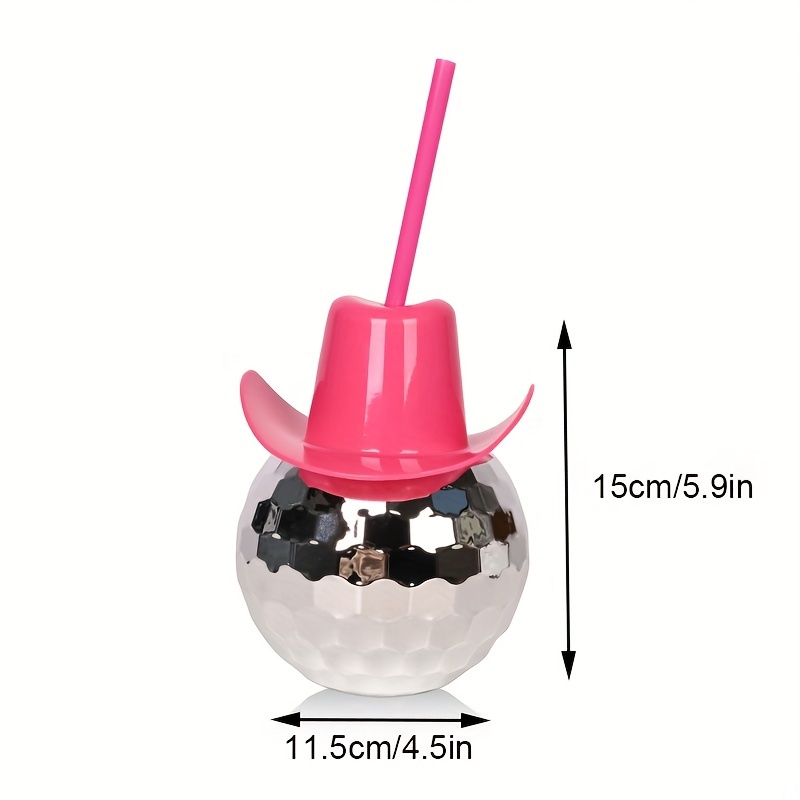 Disco Ball Cowboy Hat Tumbler  - Cowboy Hat Straw incelemesi ve fiyatı
