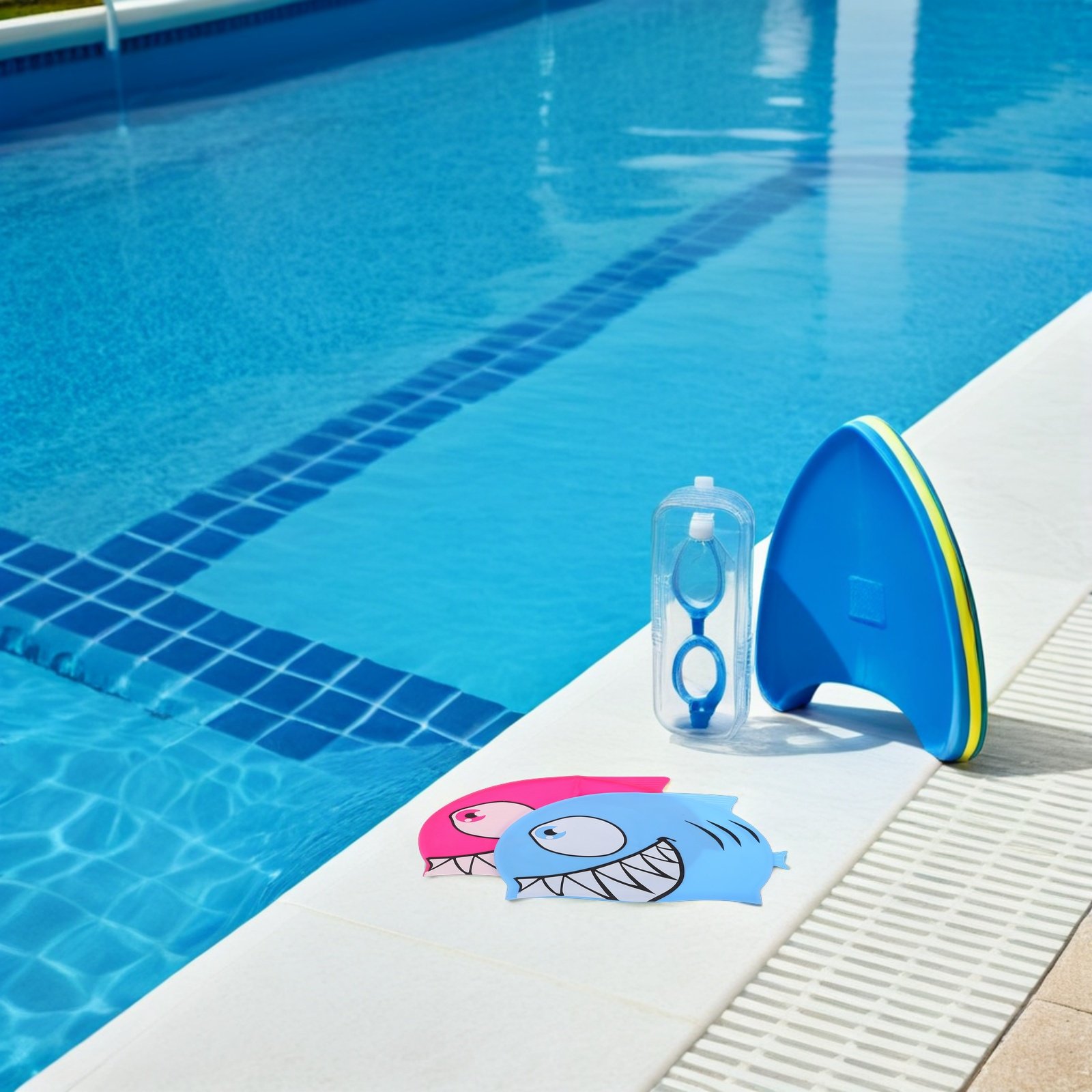 2Pcs Kids Fish Pattern Silicon - Swim Hat Silicone incelemesi ve fiyatı