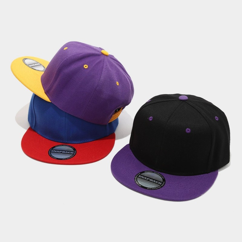 Two-Tone Color-Blocking Hip-Ho - Snapback Hat Flat incelemesi ve fiyatı