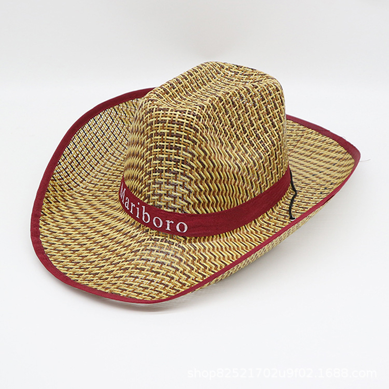 Men Retro Western Cowboy Summe - Cowboy Hat Straw incelemesi ve fiyatı