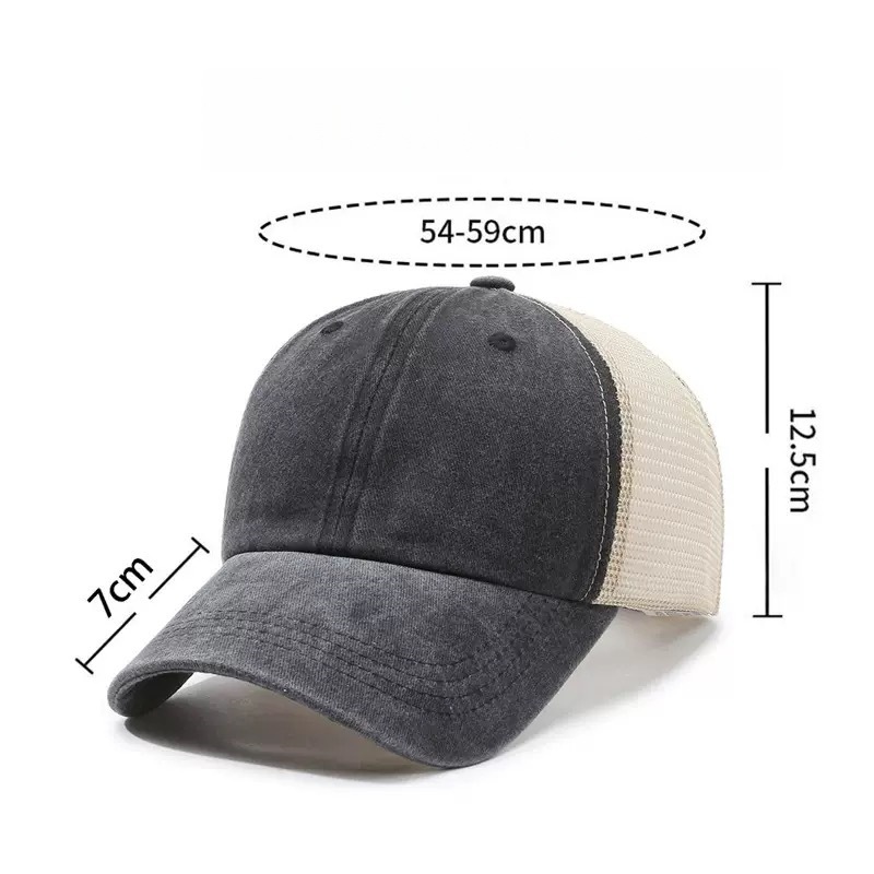 Custom Logo Washed Mesh Cap Br - Visor Sun Hat incelemesi ve fiyatı