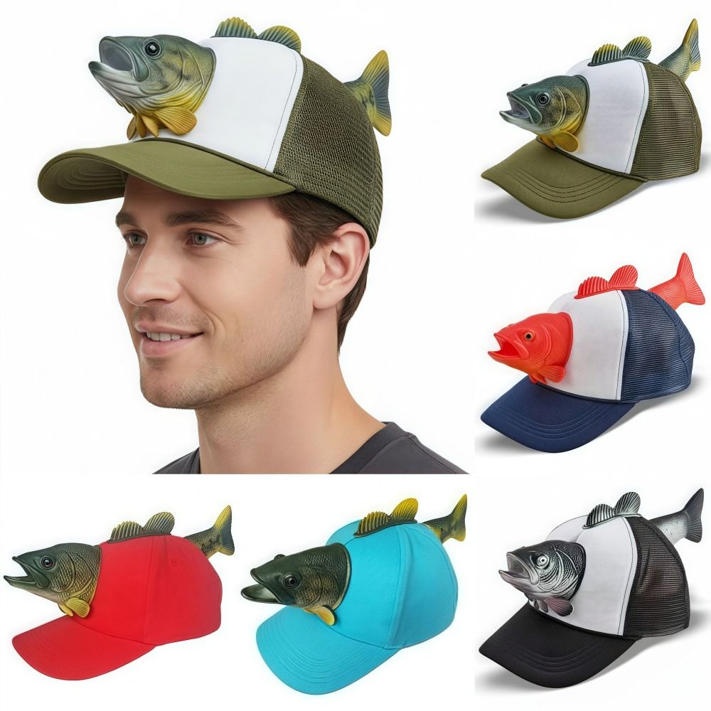Funny 3D Fish Animal Trucker H - Trucker Cap Mesh incelemesi ve fiyatı