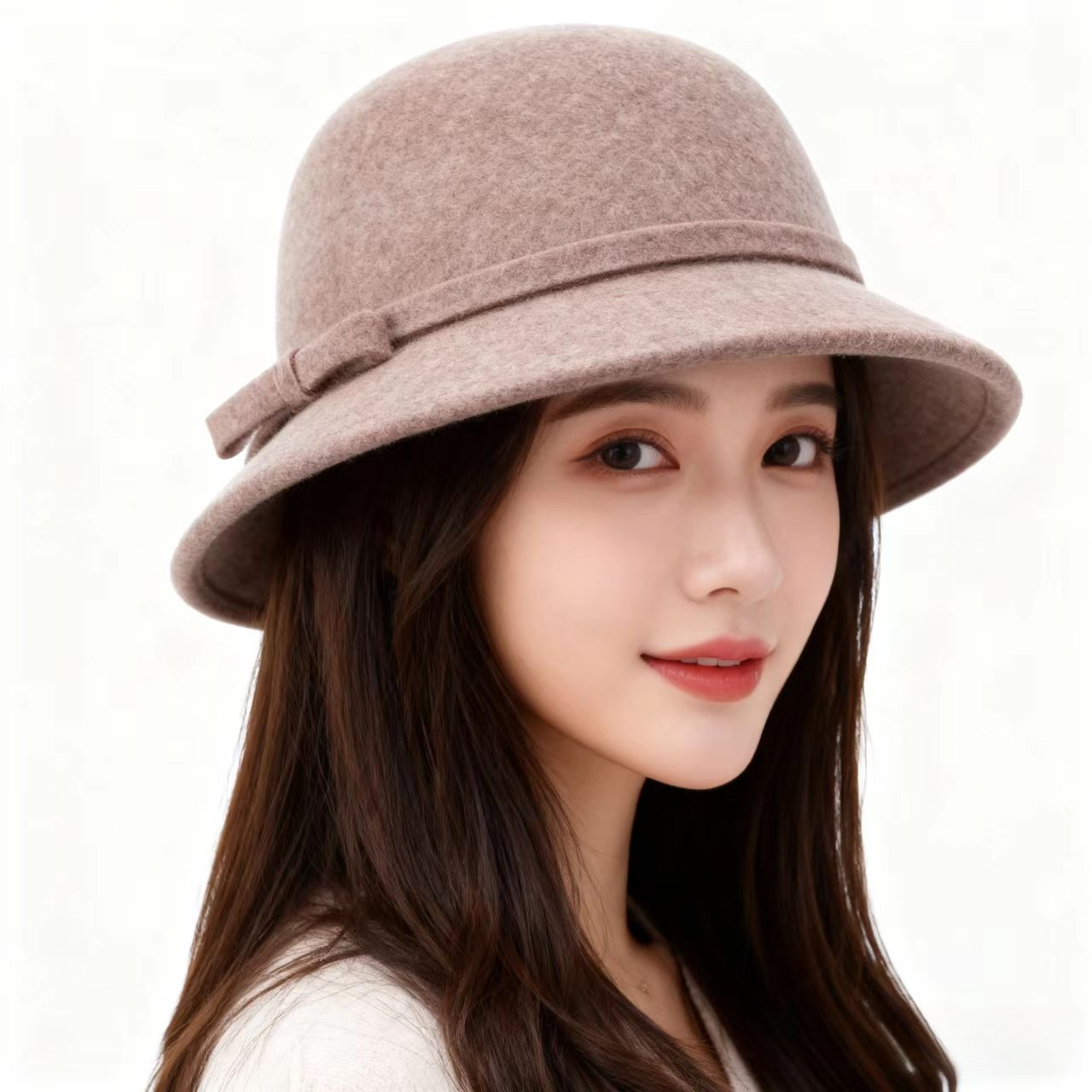 100% Real Wool Women Hats Autu - Fedora Hat Wool incelemesi ve fiyatı
