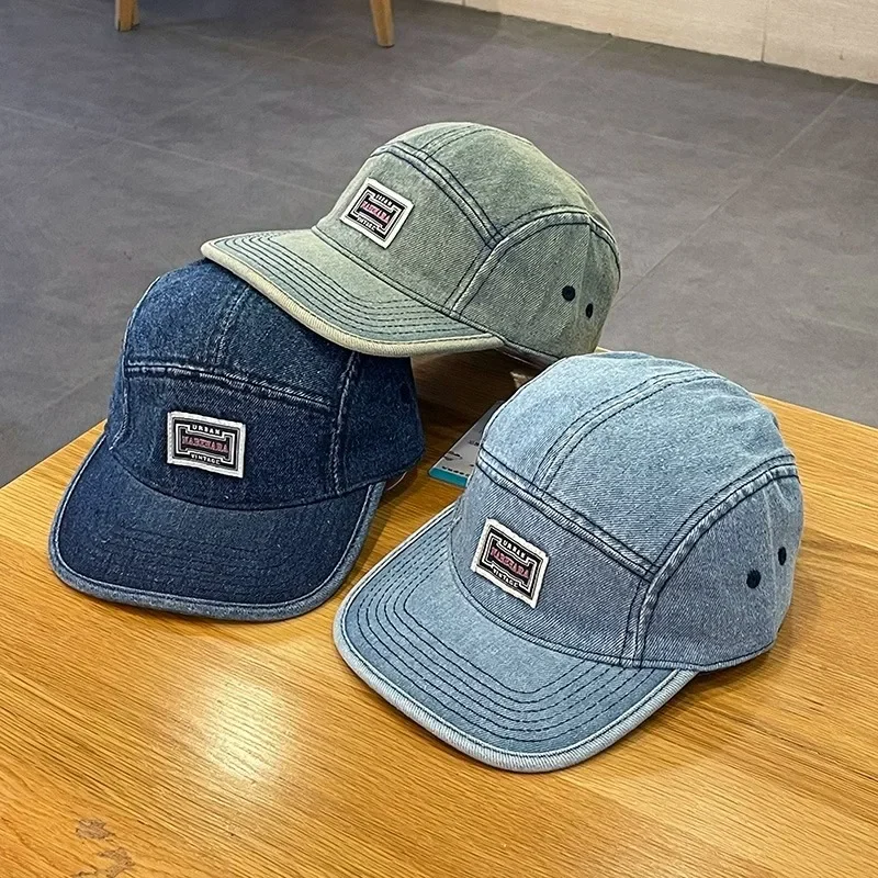 Vintage Flat Brim Denim Baseba - Corduroy Cap 5 Panel incelemesi ve fiyatı