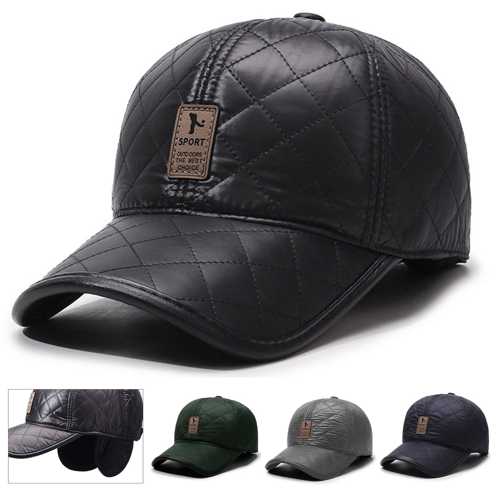 Winter Men PU Baseball Cap War - Winter Trapper Hat incelemesi ve fiyatı