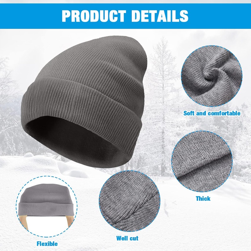 1pc Winter Warm Thick Beanie H - Skull Cap Helmet Liner incelemesi ve fiyatı