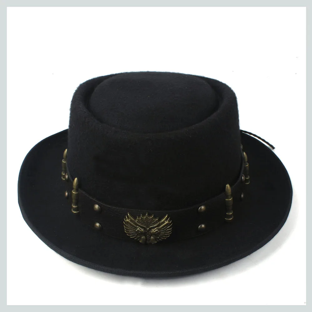 Pork Pie Hat for Men Women wit - Fedora Hat Wool incelemesi ve fiyatı