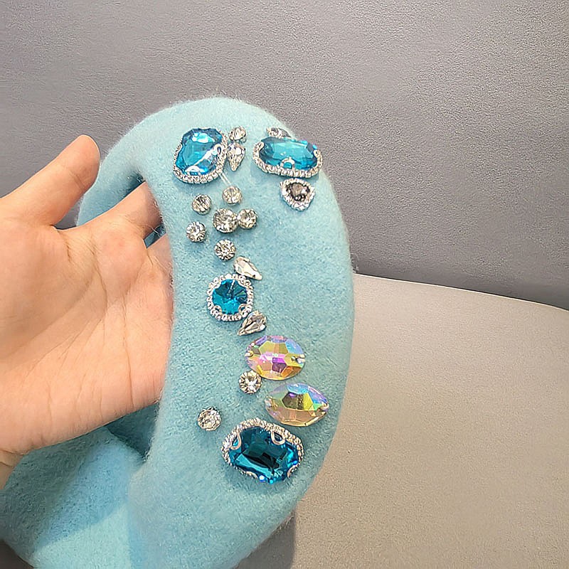 French Beret Thick Rhinestone  - Beret French Wool incelemesi ve fiyatı