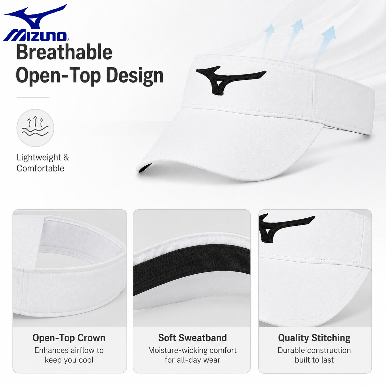 Mizuno Mens Golf Cap Hollow To - Running Cap Lightweight incelemesi ve fiyatı