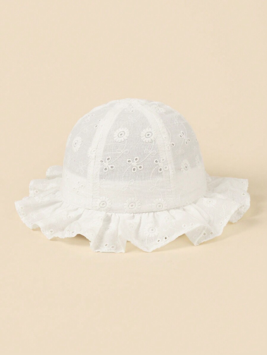 White Floral Embroidery Bucket - Bucket Hat Cotton incelemesi ve fiyatı