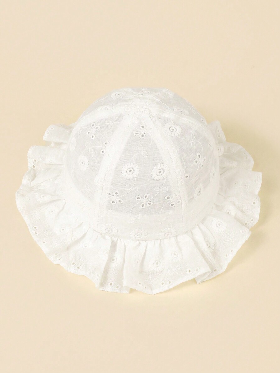 White Floral Embroidery Bucket - Bucket Hat Cotton incelemesi ve fiyatı