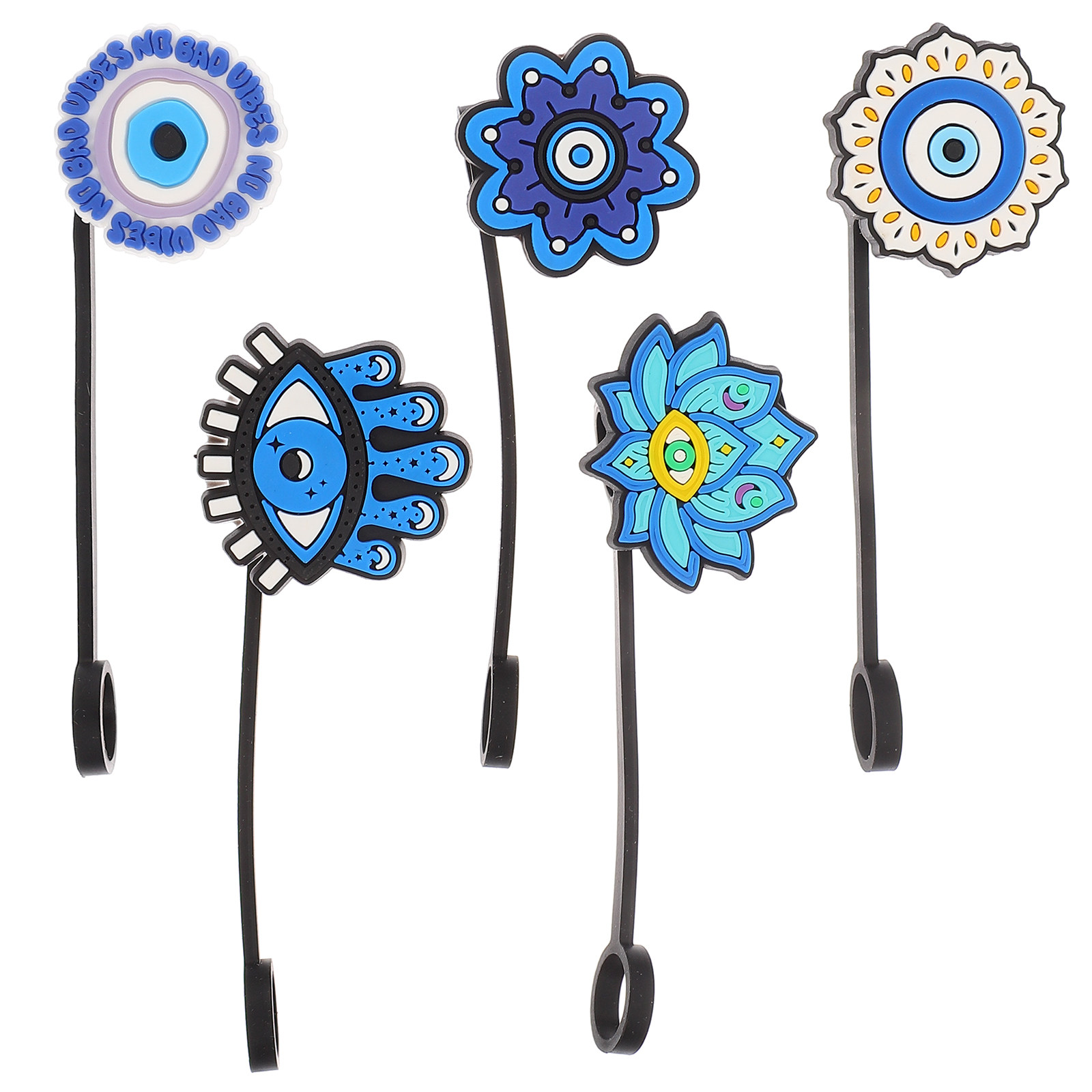 5pcs Silicone Straw Covers Cow - Cowboy Hat Straw incelemesi ve fiyatı