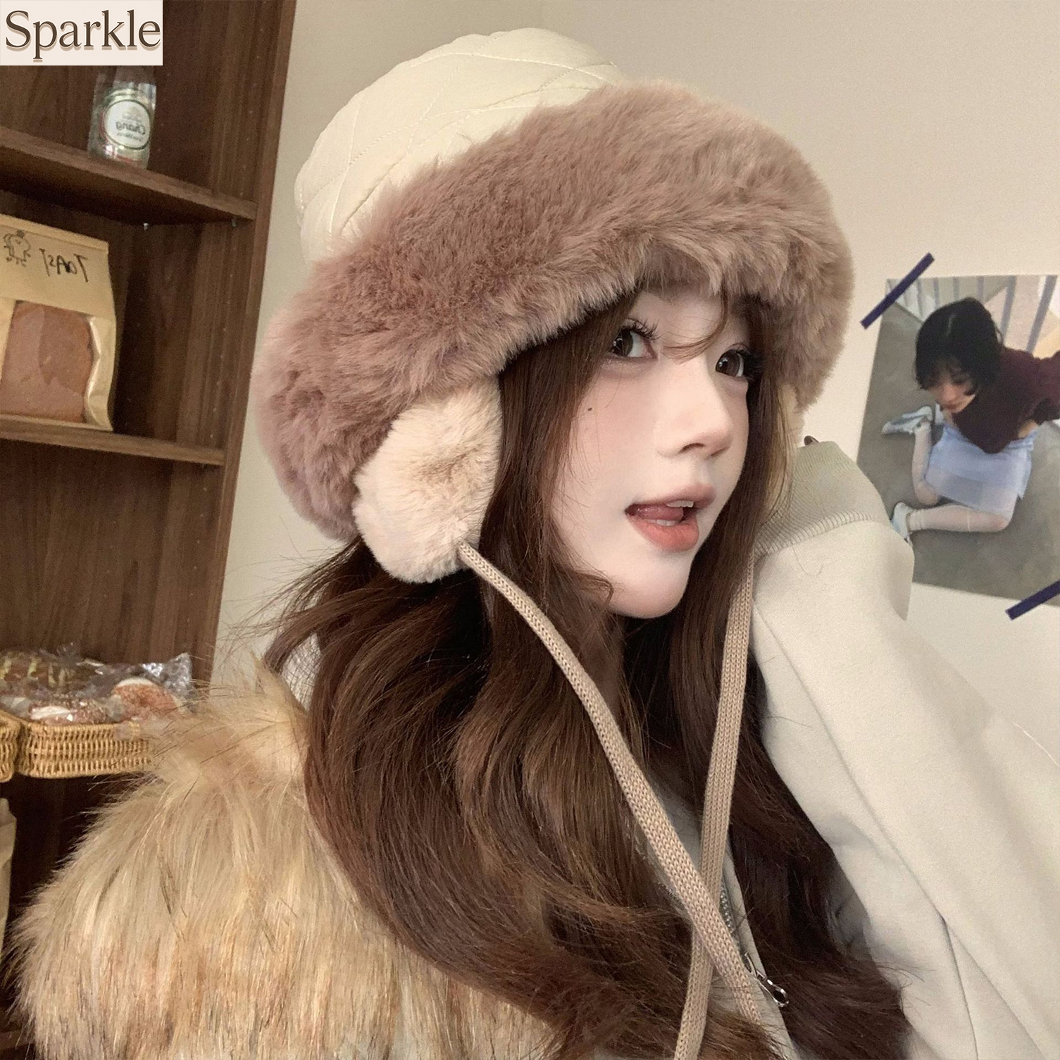 Women's Winter Quilted Faux Fu - Trapper Hat Ear Flap incelemesi ve fiyatı