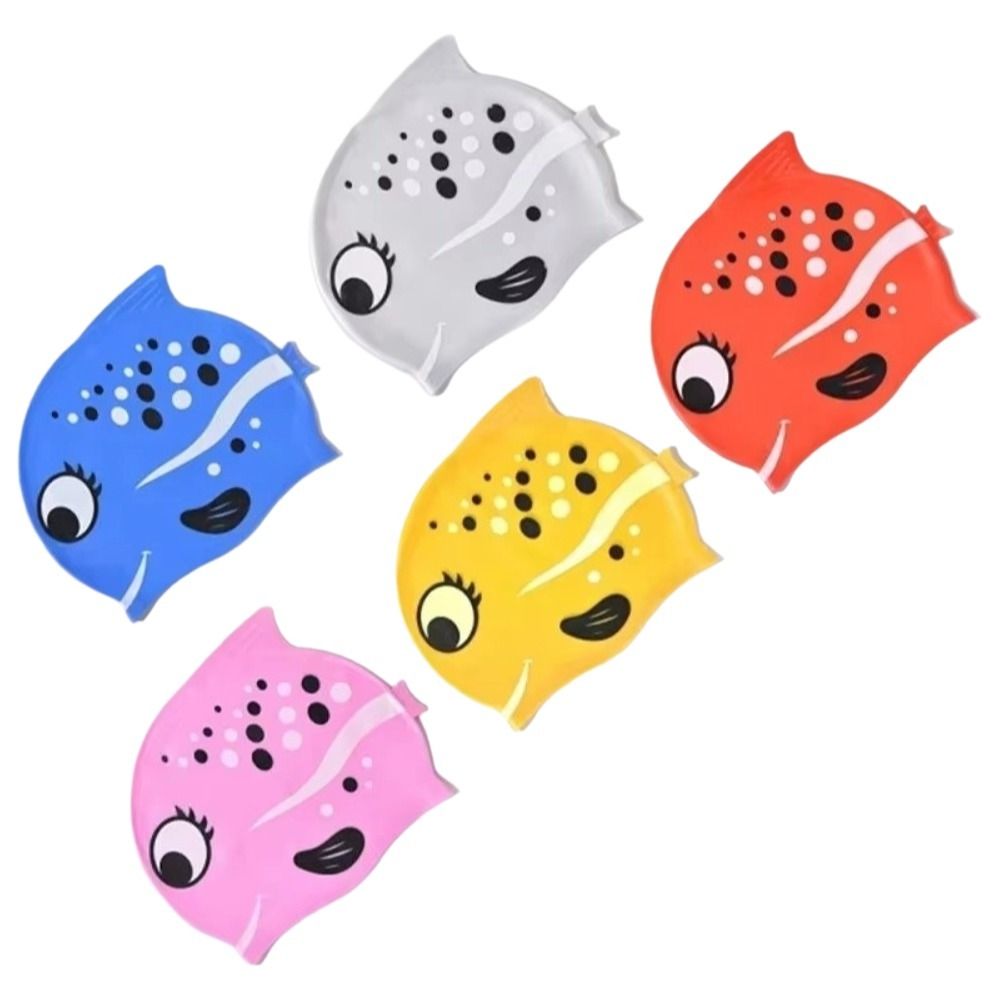 Cute Elastic Children's Swimmi - Swim Hat Silicone incelemesi ve fiyatı