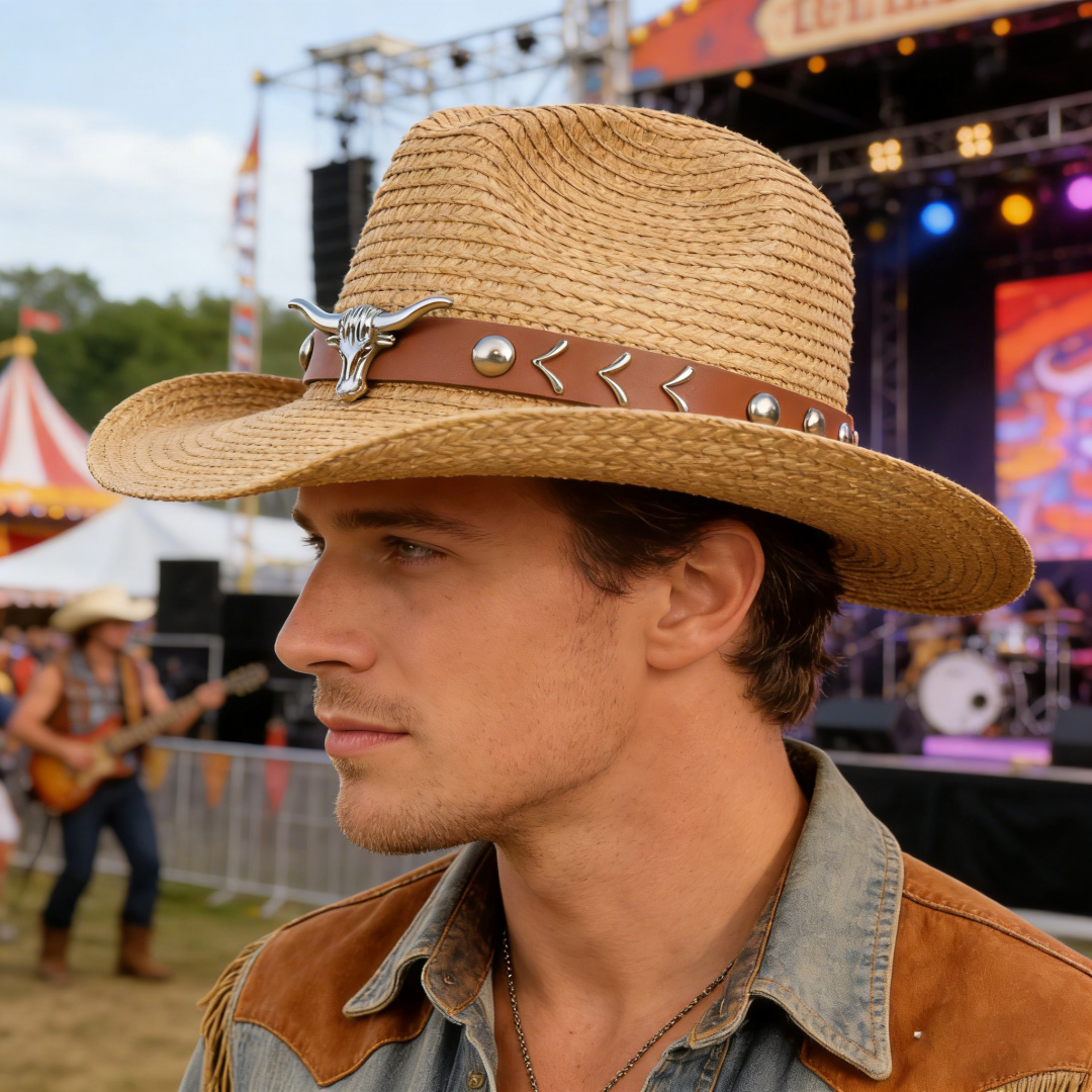 Vintage Straw Western Cowboy H - Cowboy Hat Straw incelemesi ve fiyatı