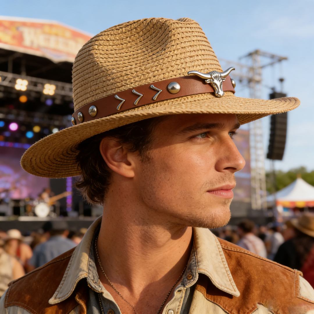 Vintage Straw Western Cowboy H - Cowboy Hat Straw incelemesi ve fiyatı