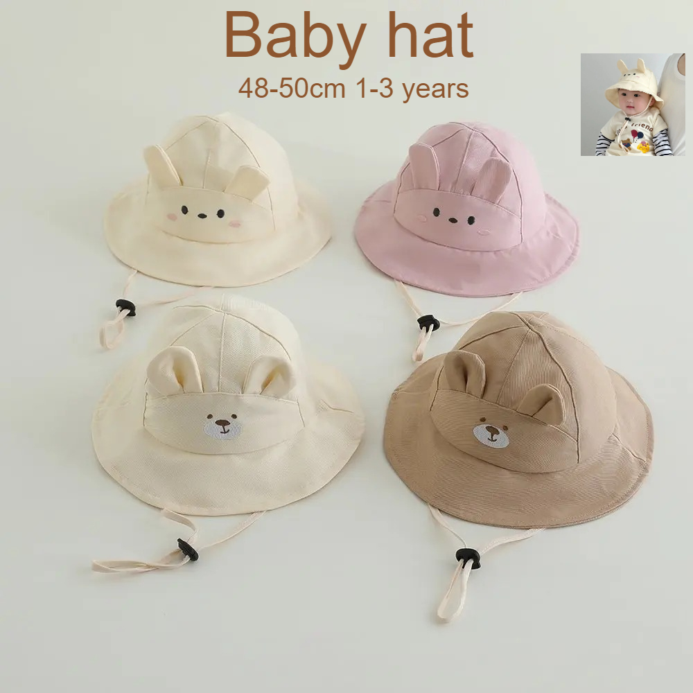 Baby Girls Sun Hat 48-50cm Cot - Bucket Hat Cotton incelemesi ve fiyatı