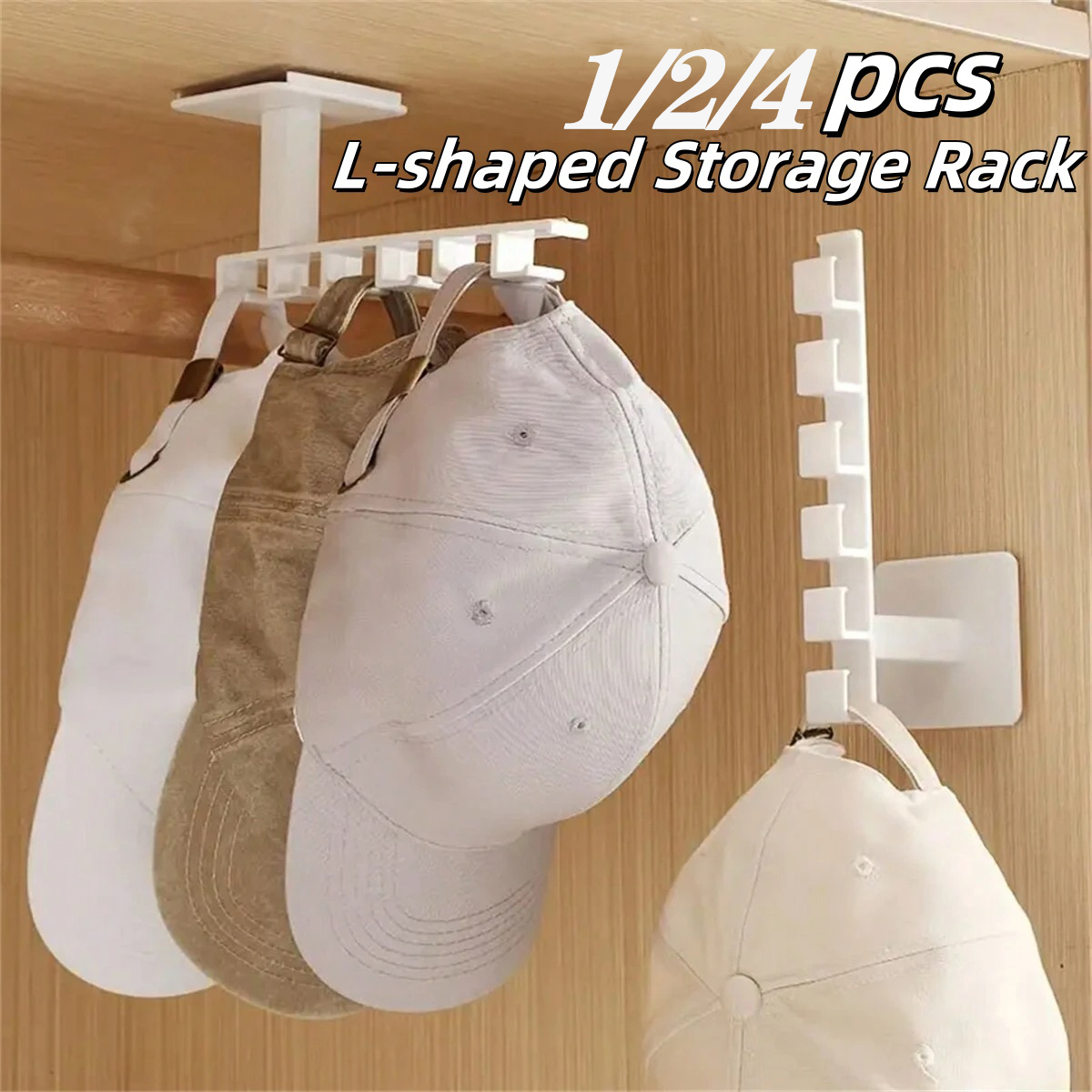 1/2/4Pcs Punch Free Hat Hanger - Baseball Cap Structured incelemesi ve fiyatı