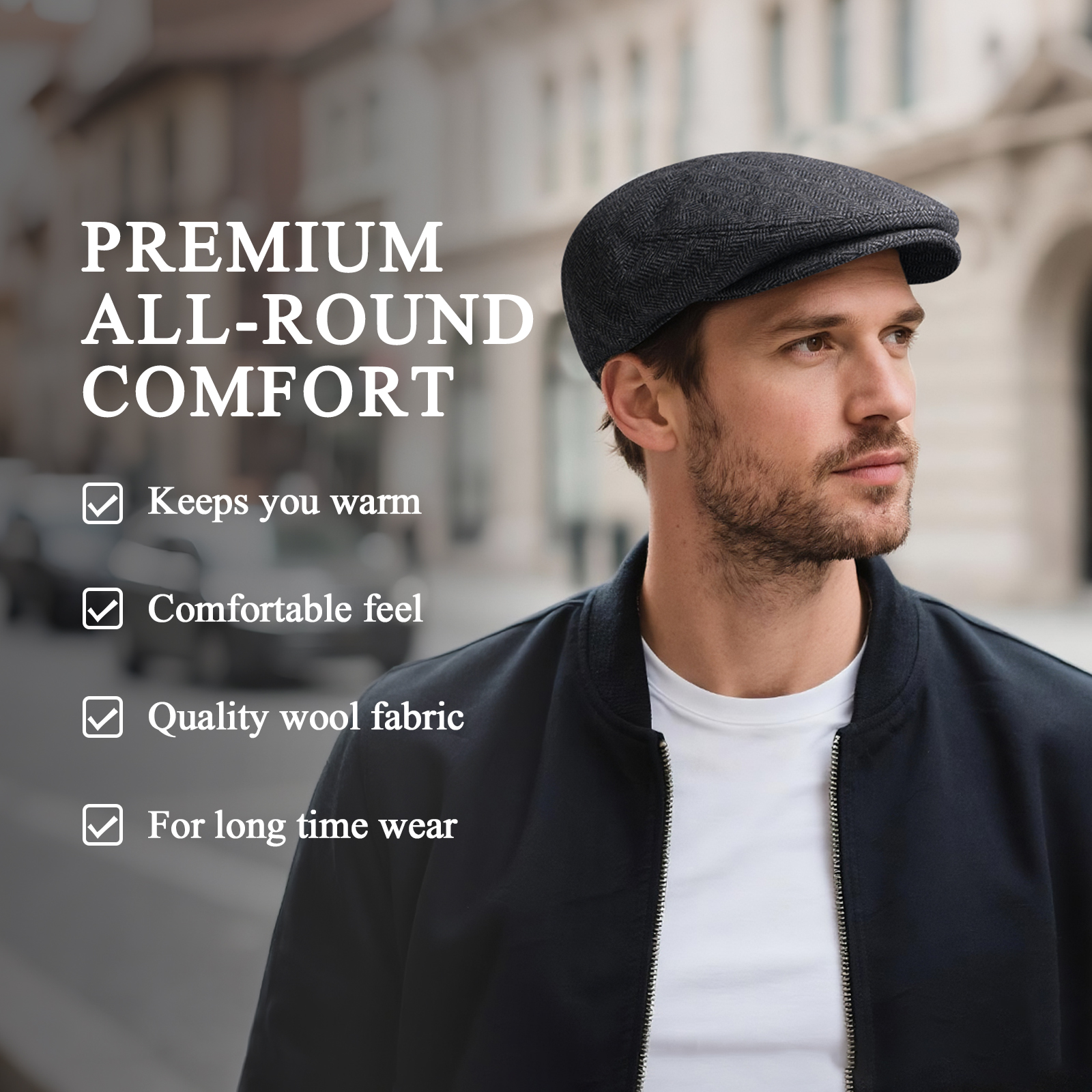 JANGOUL Herringbone Flat Ivy N - Newsboy Cap Ivy incelemesi ve fiyatı