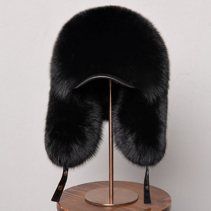 100% Real Fox Fur Hats Women's - Trapper Hat Ear Flap incelemesi ve fiyatı