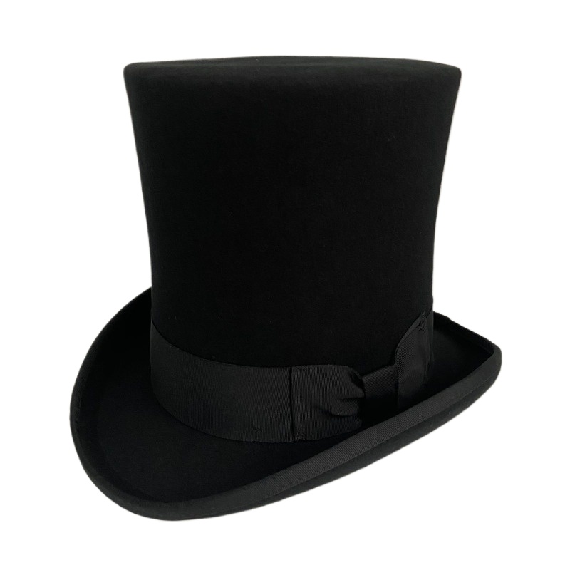 Black Wool Felt Top Hat Men's  - Fedora Hat Wool incelemesi ve fiyatı