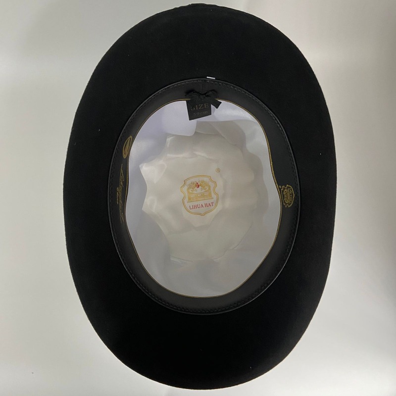 Black Wool Felt Top Hat Men's  - Fedora Hat Wool incelemesi ve fiyatı
