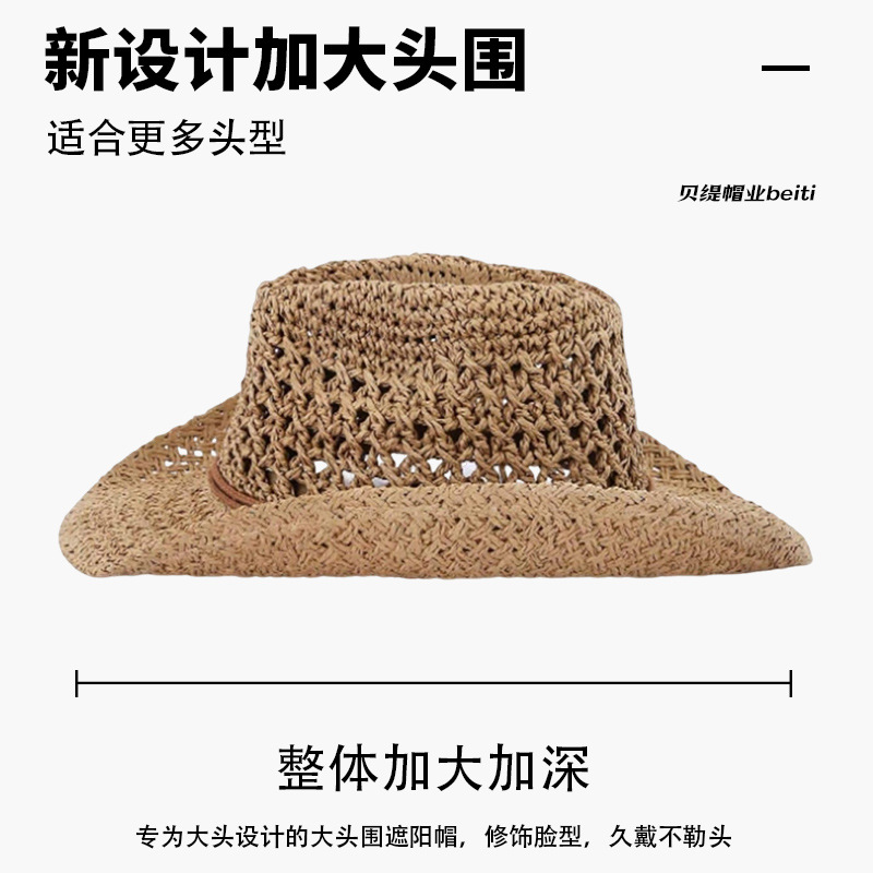 Summer Beach Sunscreen Panama  - Cowboy Hat Straw incelemesi ve fiyatı