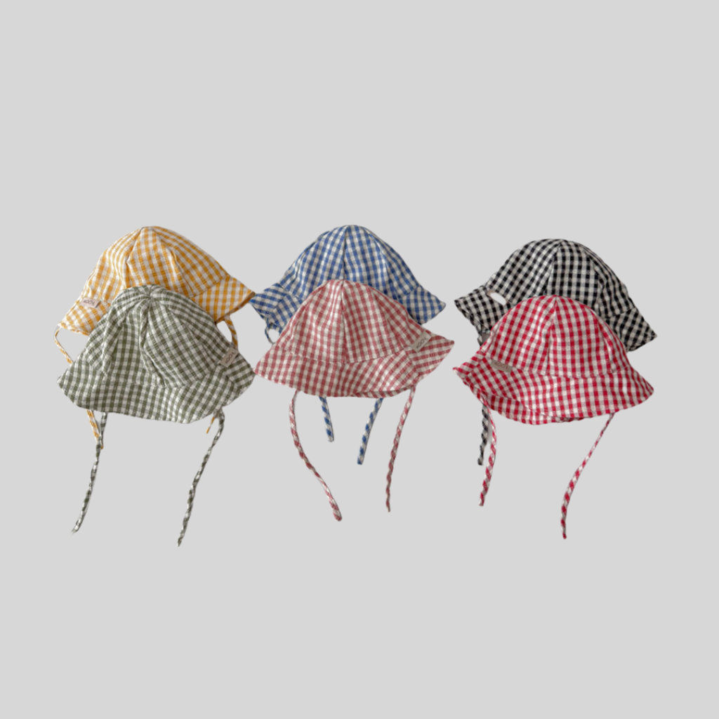Ins Style Plaid Baby Bucket Ha - Bucket Hat Cotton incelemesi ve fiyatı