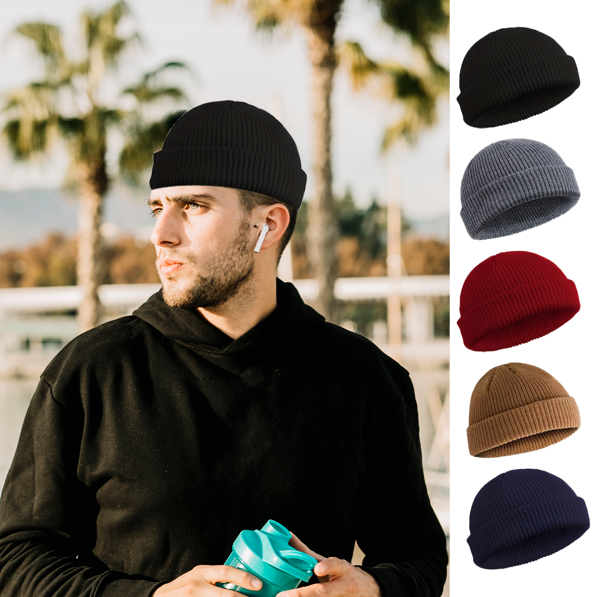 Winter Knitted Hat Warm Outdoo - Beanie Cuffed Knit incelemesi ve fiyatı
