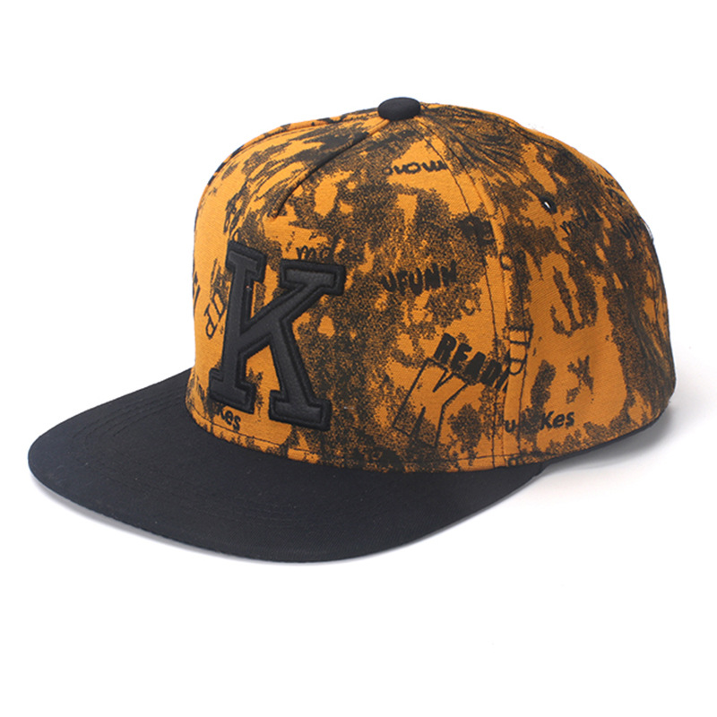 K Letter Hip Hop Baseball Caps - Snapback Hat Flat incelemesi ve fiyatı